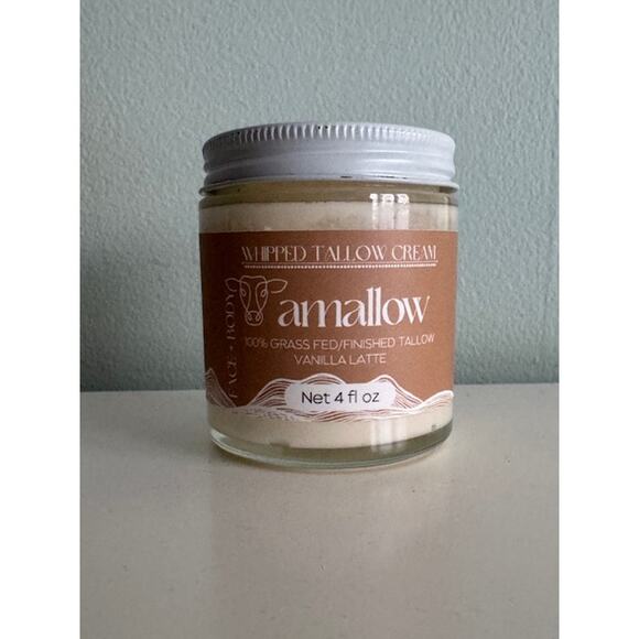 Amallow 100% Grass Fed Beef Whipped Tallow Cream 4 fl oz- Vanilla Latte- New - Picture 3 of 6
